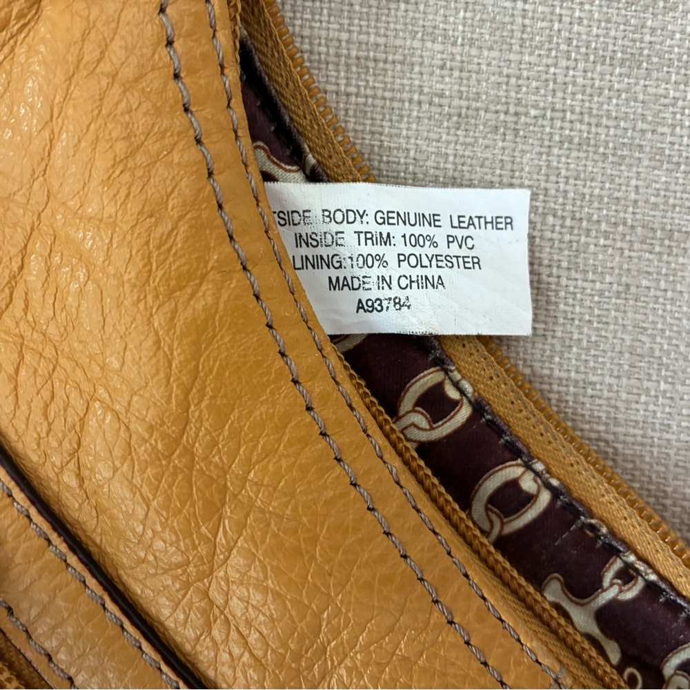 Tignanello Mustard Leather Shoulder Bag - Picture 6 of 10